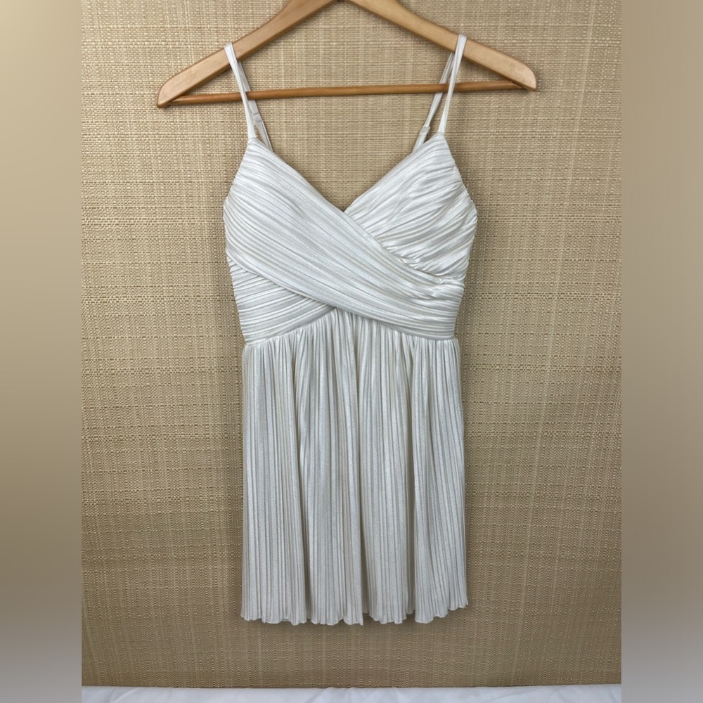 Beautiful Ivory and Gold Cocktail Dress, 5/6